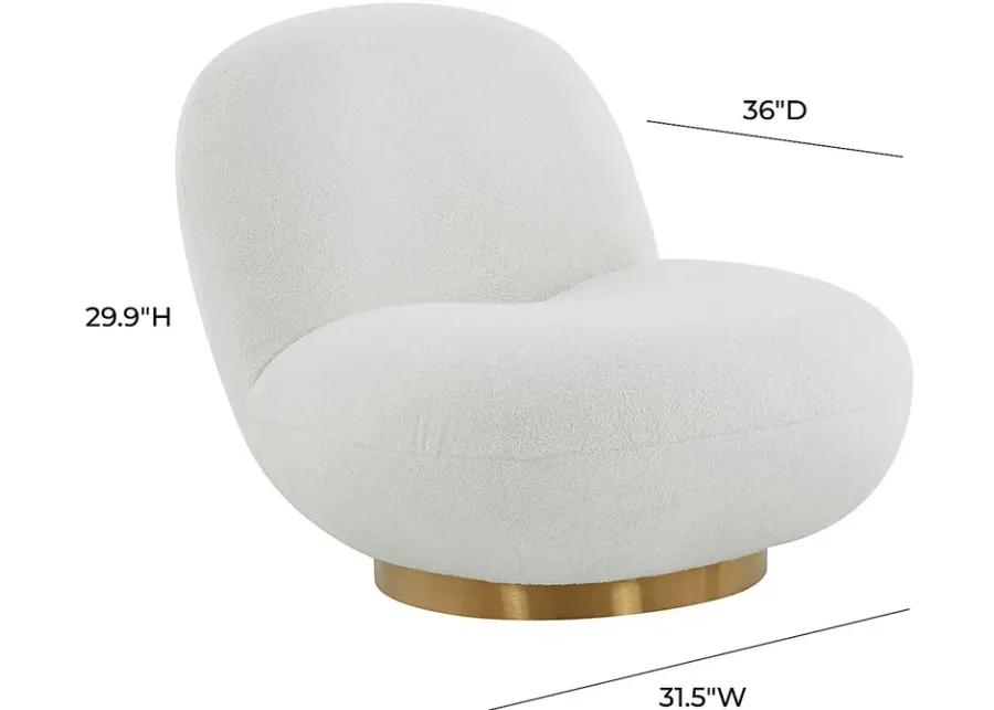 Bankshill White Accent Chair