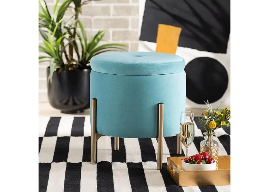 Causton Blue Ottoman