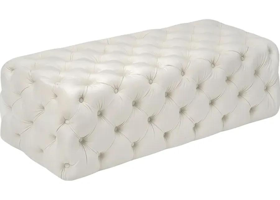 Layla Quinn Cream Ottoman