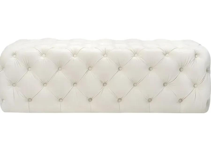 Layla Quinn Cream Ottoman