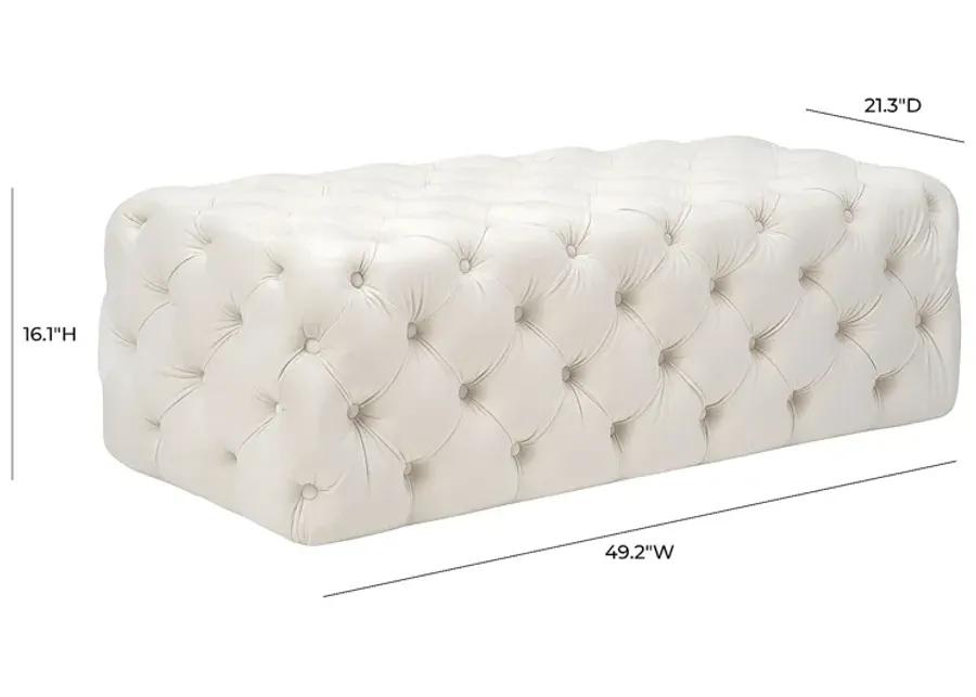 Layla Quinn Cream Ottoman