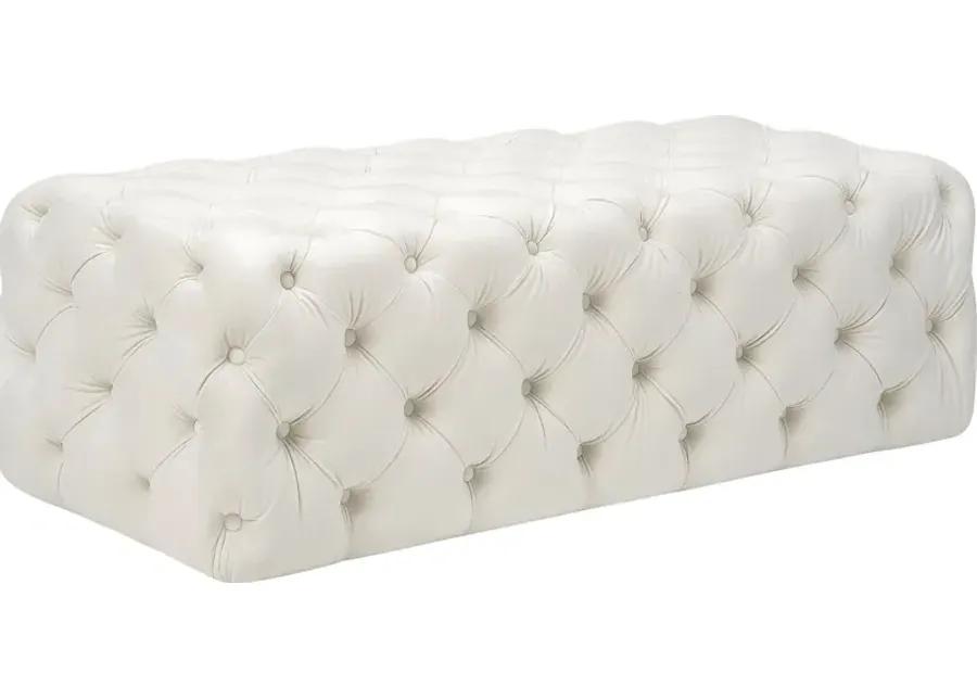 Layla Quinn Cream Ottoman