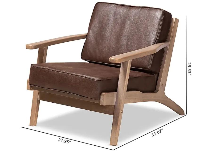 Tuthill Brown Accent Chair