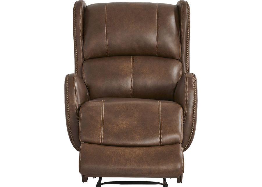 Oxford Square Brown Dual Power Recliner