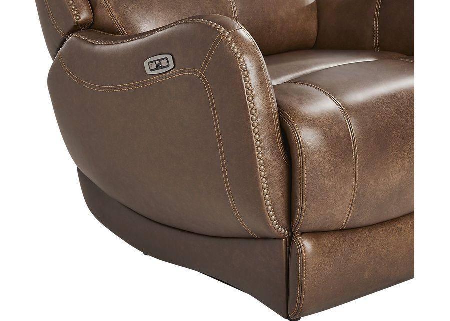 Oxford Square Brown Dual Power Recliner