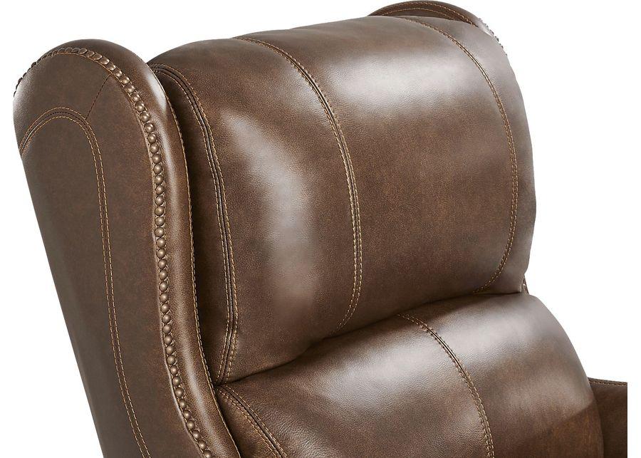 Oxford Square Brown Dual Power Recliner