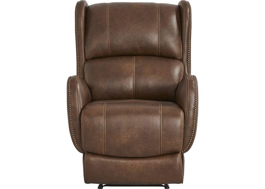 Oxford Square Brown Dual Power Recliner