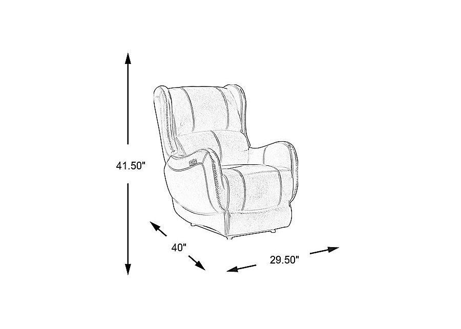 Oxford Square Brown Dual Power Recliner