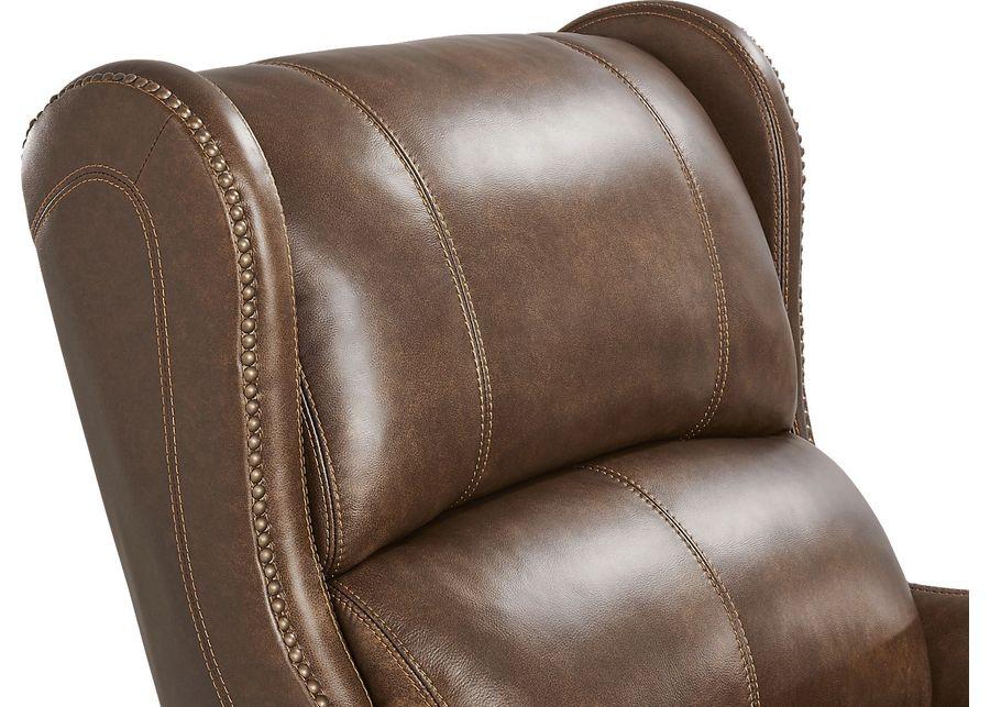 Oxford Square Brown Dual Power Recliner