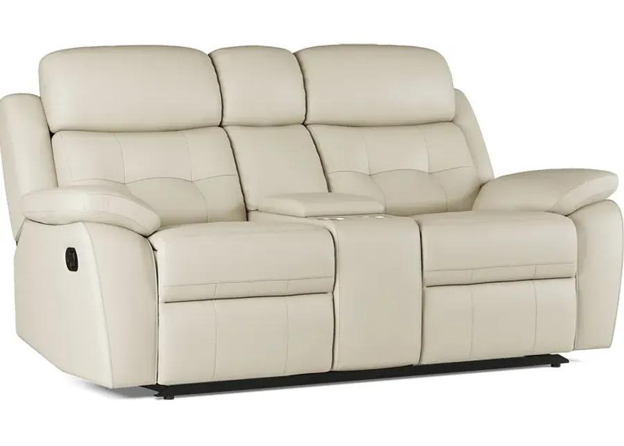 Antonin Beige Leather 7 Pc Reclining Living Room