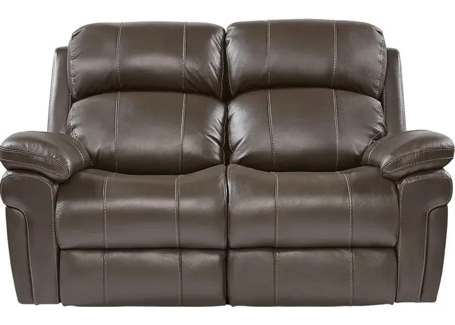Trevino Place Chocolate Leather 2 Pc Living Room with Reclining Sofa