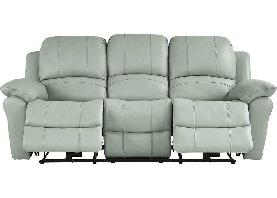 Vercelli Way Aqua Leather 8 Pc Reclining Living Room