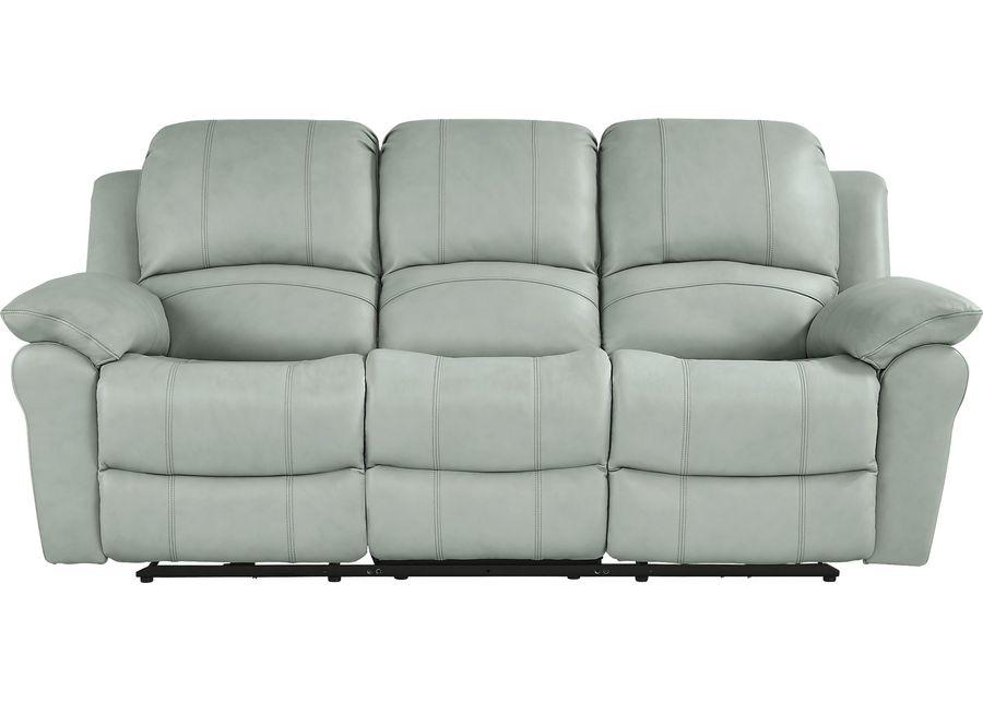 Vercelli Way Aqua Leather 8 Pc Reclining Living Room