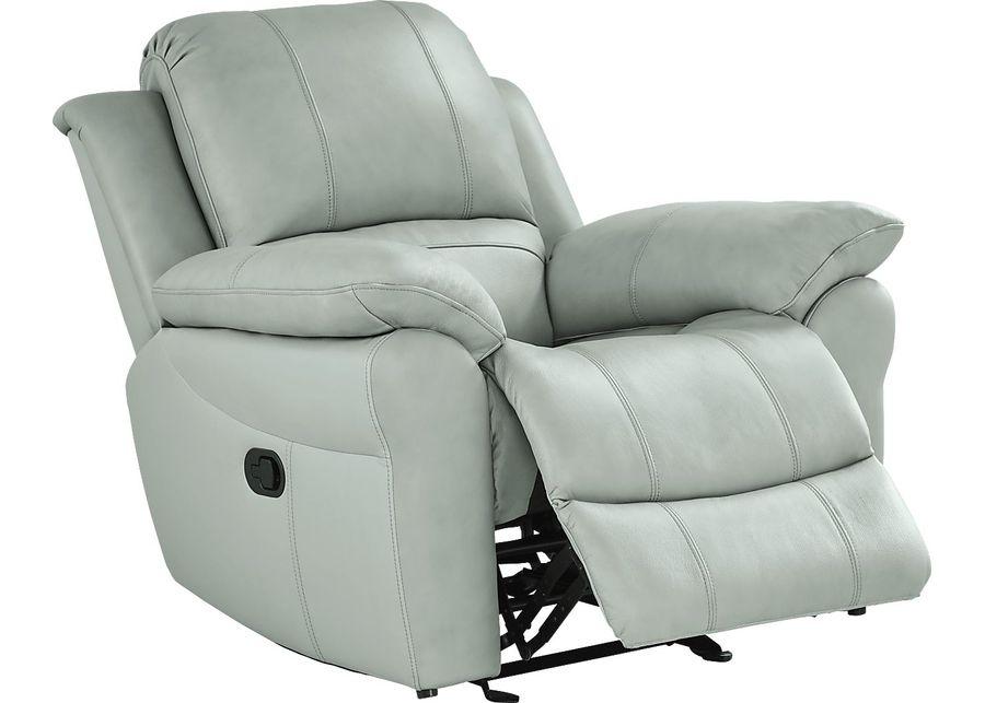 Vercelli Way Aqua Leather 8 Pc Reclining Living Room