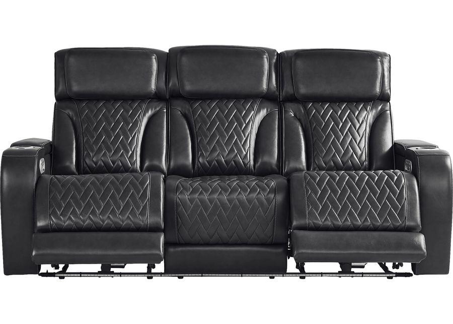 Port Royal Midnight Leather 5 Pc Triple Power Reclining Living Room