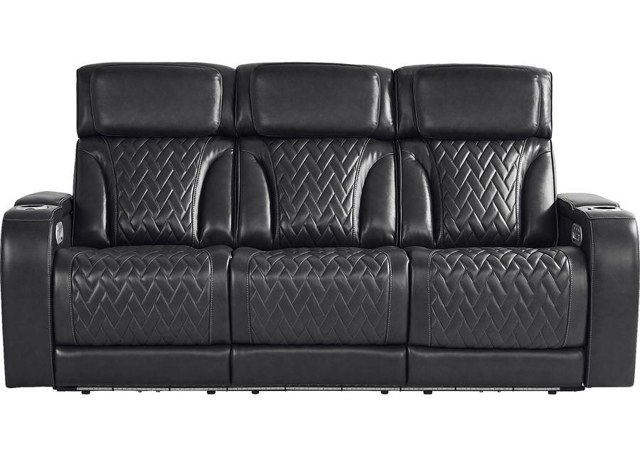 Port Royal Midnight Leather 5 Pc Triple Power Reclining Living Room