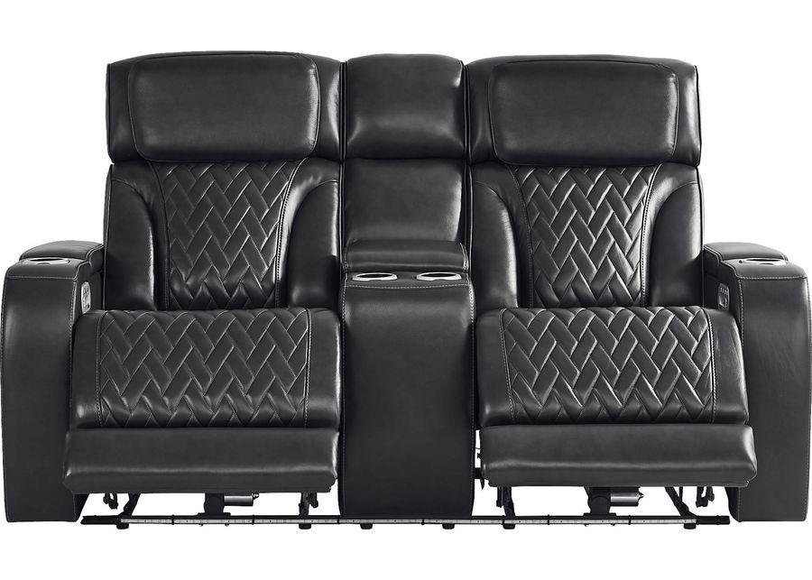 Port Royal Midnight Leather 5 Pc Triple Power Reclining Living Room