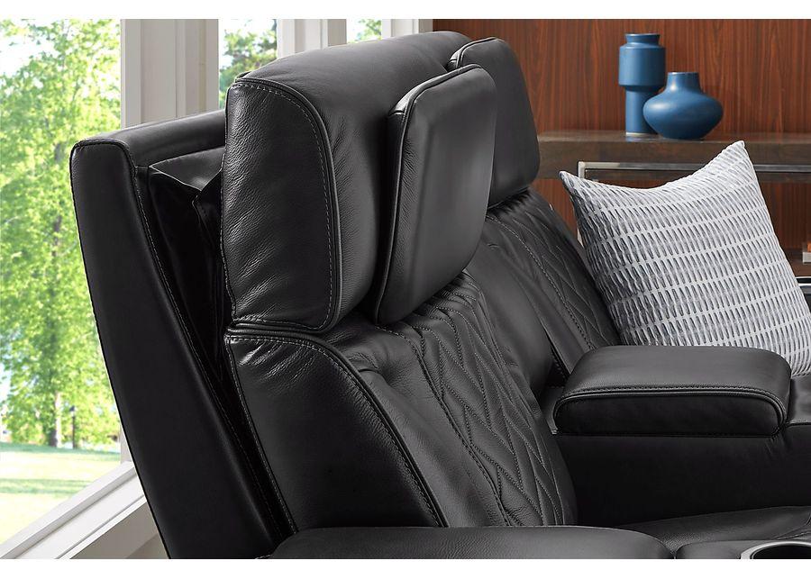 Port Royal Midnight Leather 5 Pc Triple Power Reclining Living Room