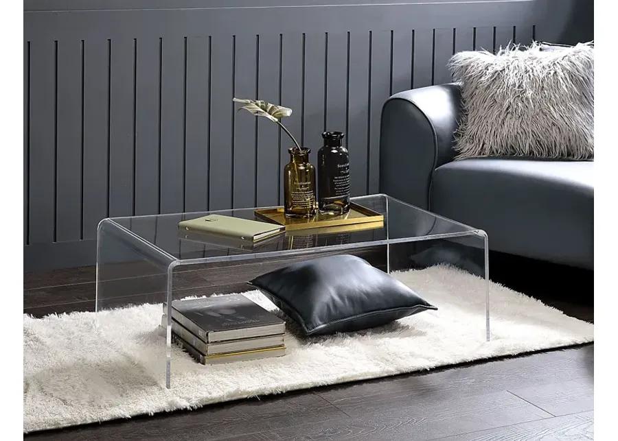 Crystalview Clear Small Cocktail Table