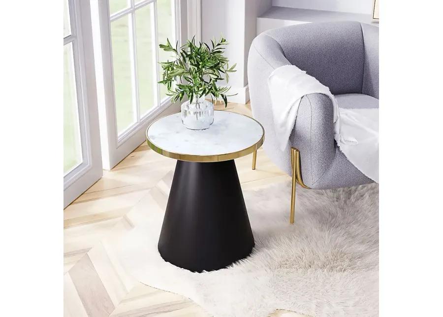 Vignaud White End Table