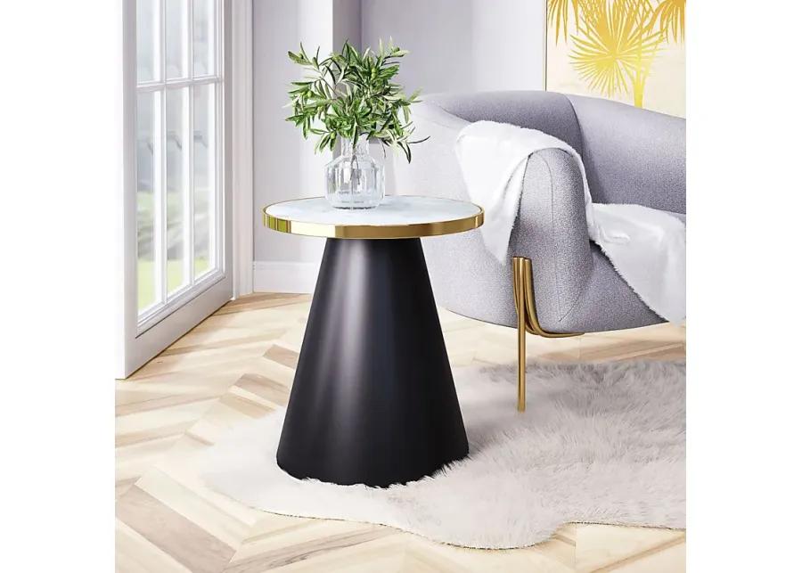 Vignaud White End Table