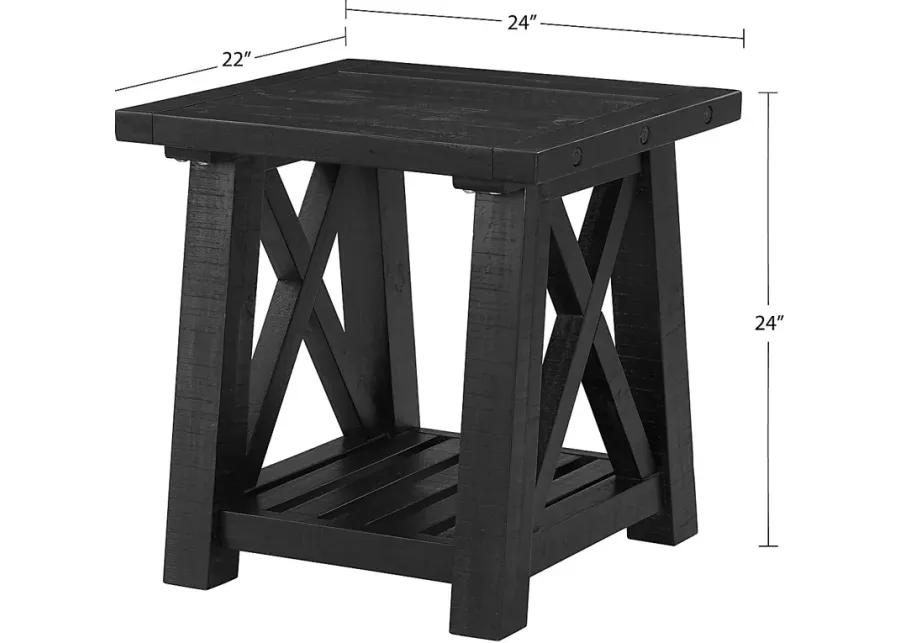 Almoure Way Black End Table