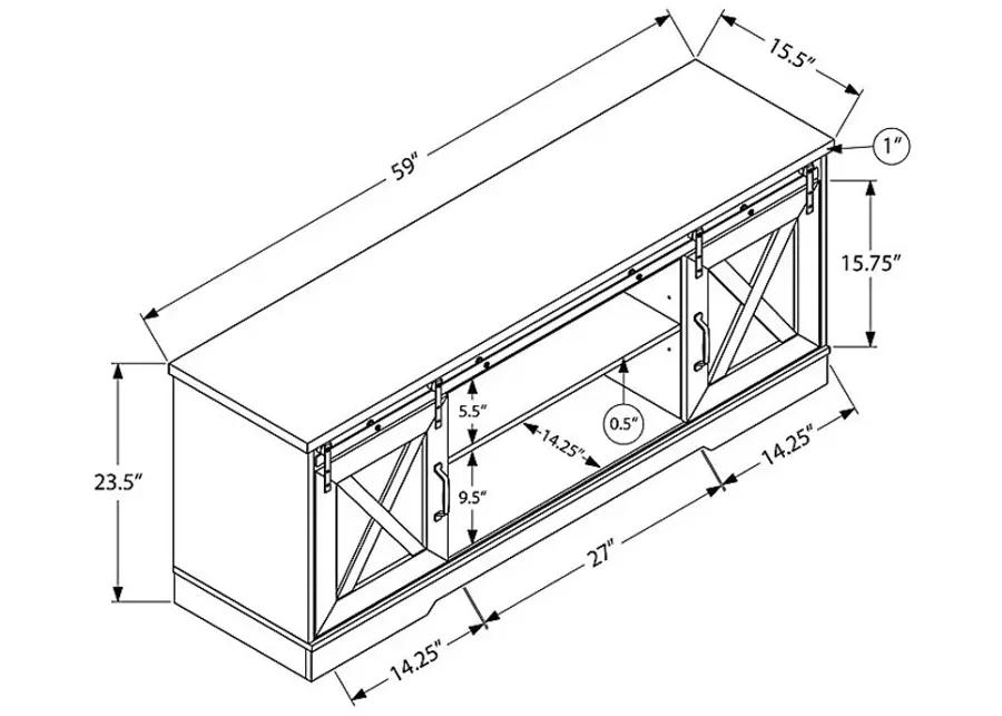 Accolyn Brown 59 in. Console