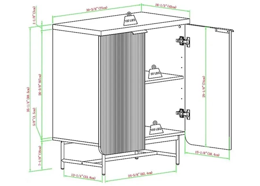 Omerea Walnut Accent Cabinet