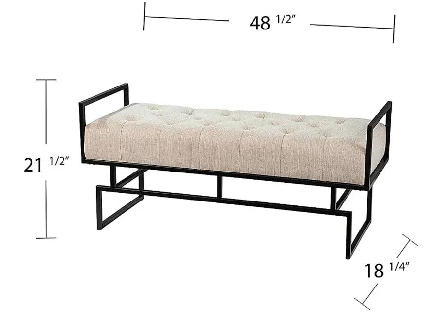 Witterton Beige Accent Bench