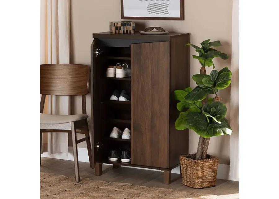 Lilligard Brown Shoe Storage Cabinet