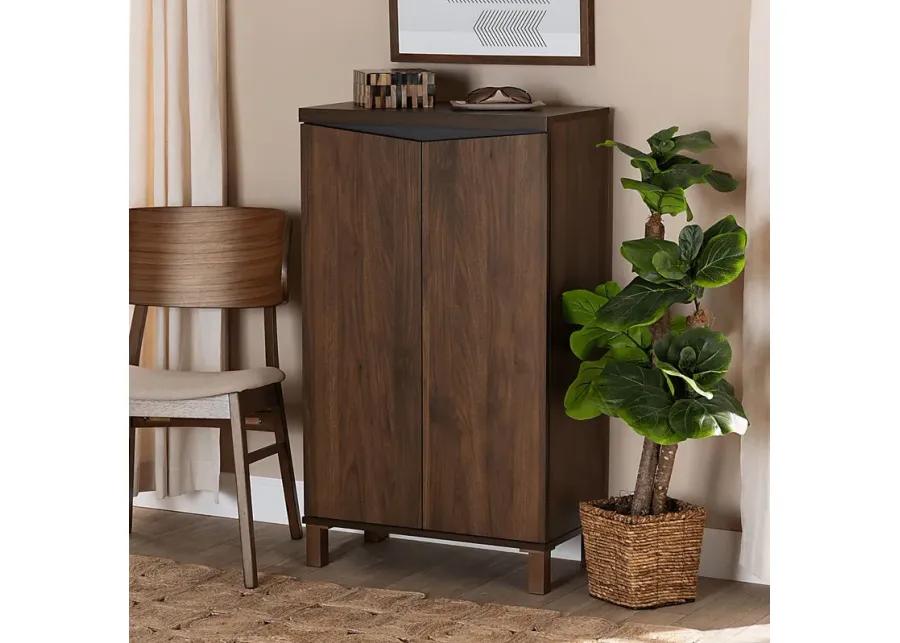 Lilligard Brown Shoe Storage Cabinet