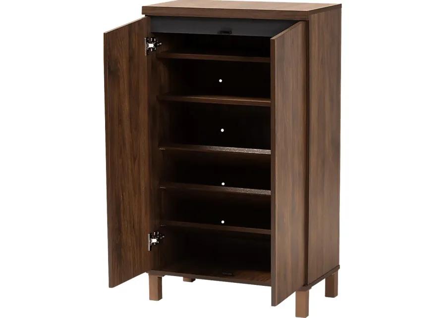 Lilligard Brown Shoe Storage Cabinet