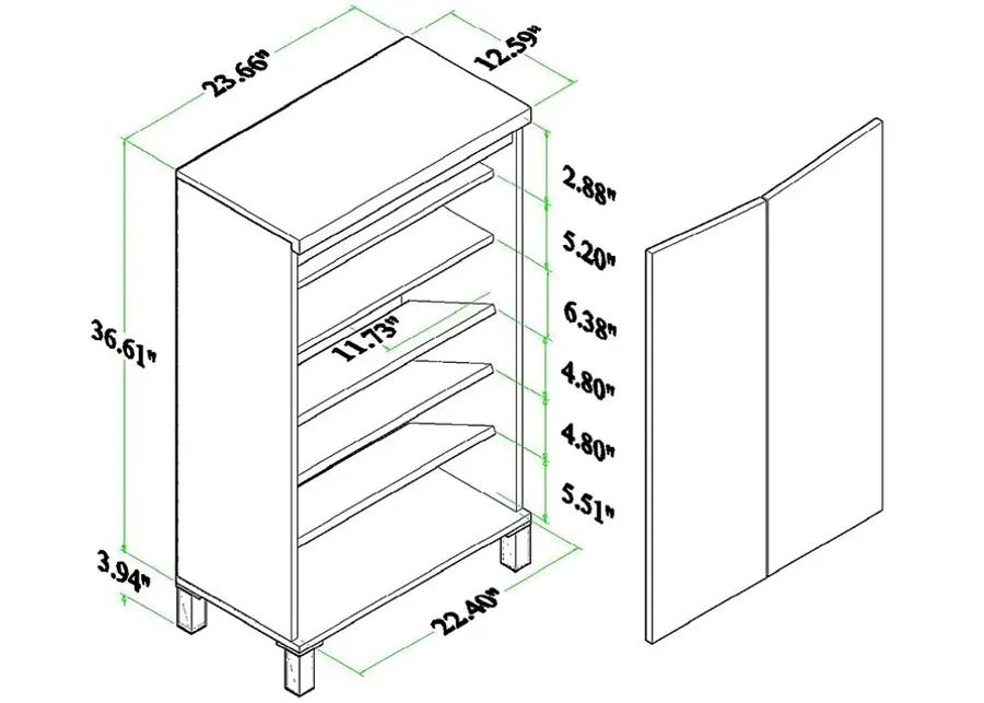 Lilligard Brown Shoe Storage Cabinet