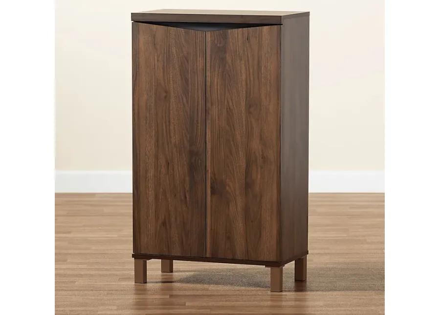 Lilligard Brown Shoe Storage Cabinet