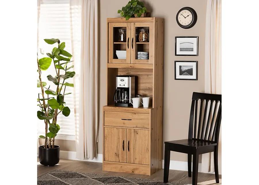 Mannheim Brown Cabinet with Hutch