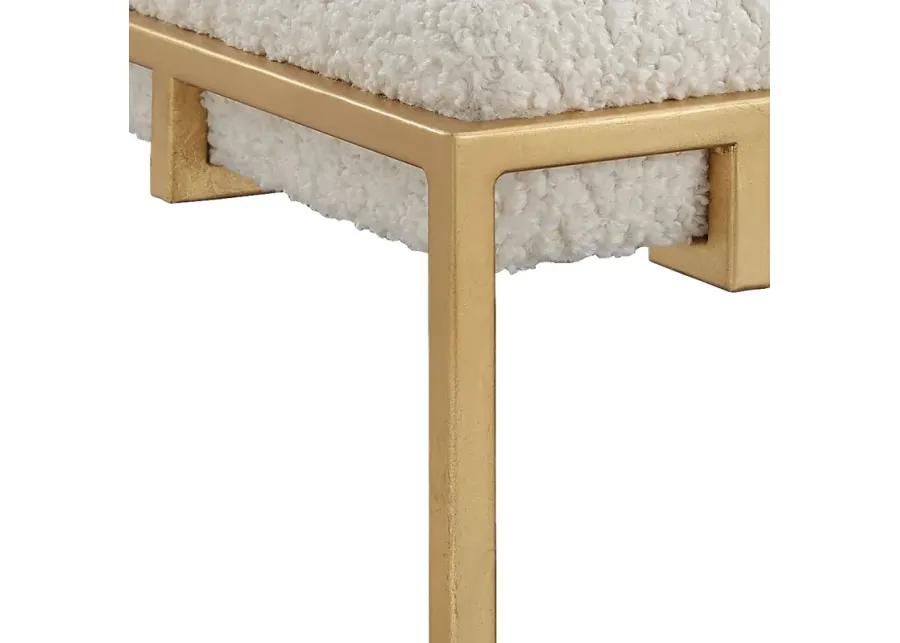 Cadencia White Accent Bench