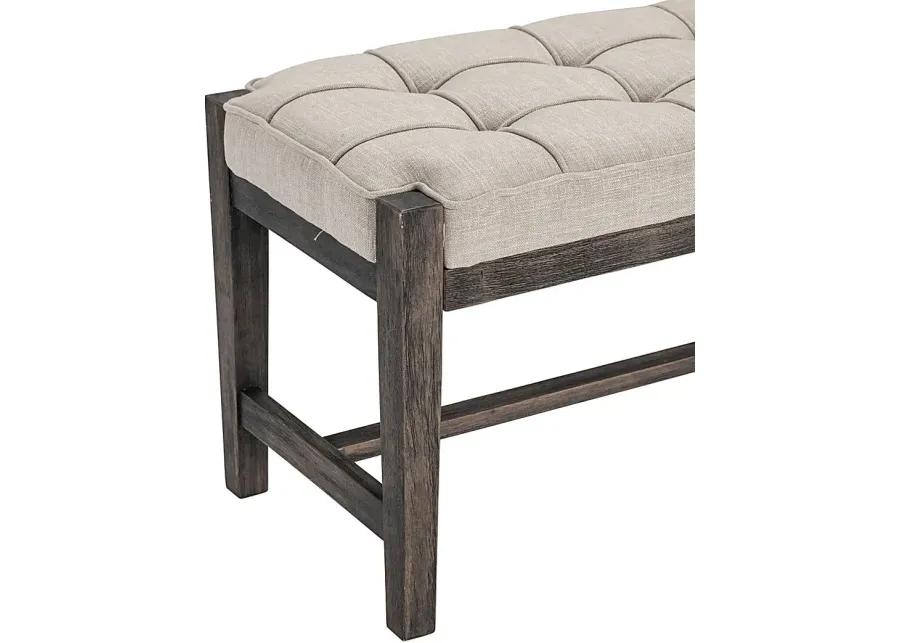 Leahren Gray Accent Bench