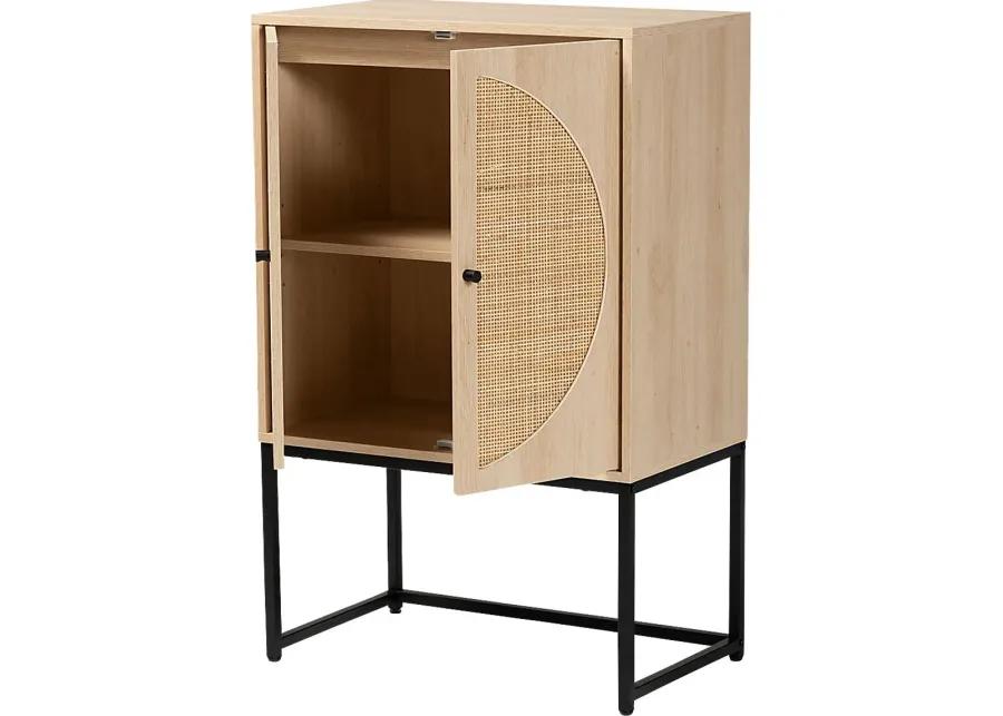 Tiche Light Brown Accent Cabinet