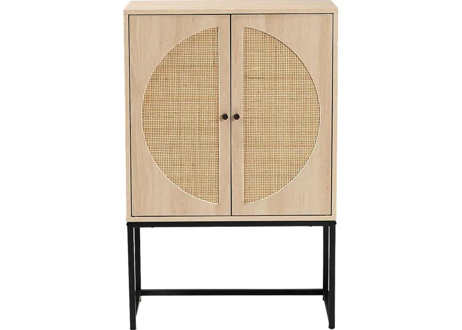 Tiche Light Brown Accent Cabinet