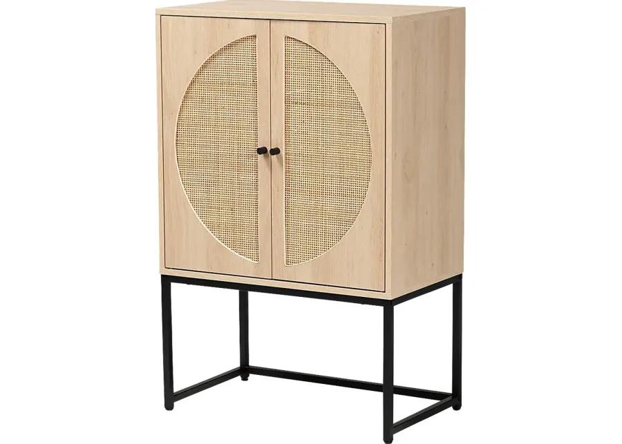 Tiche Light Brown Accent Cabinet