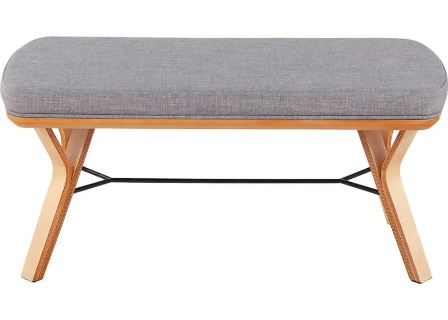 Rushworth I Gray Accent Bench