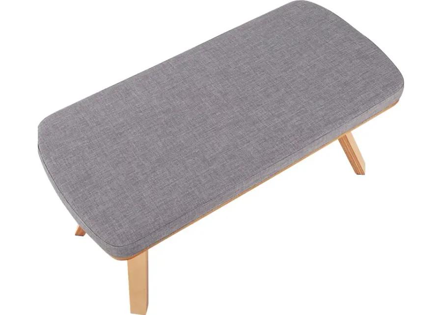 Rushworth I Gray Accent Bench