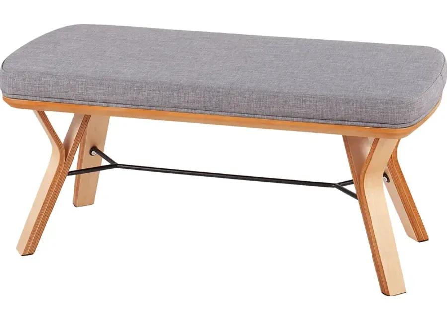 Rushworth I Gray Accent Bench