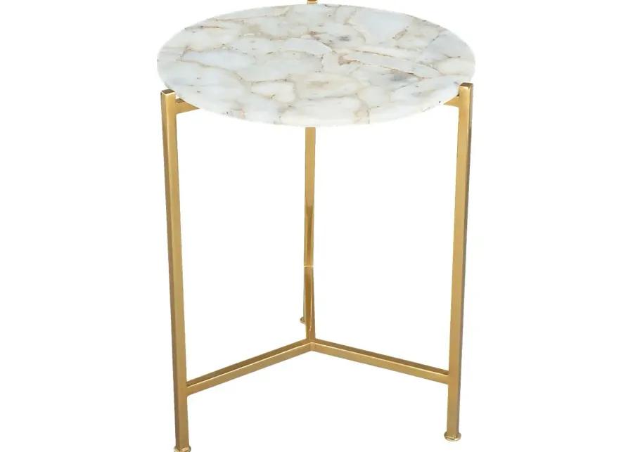 Oswin White Accent Table