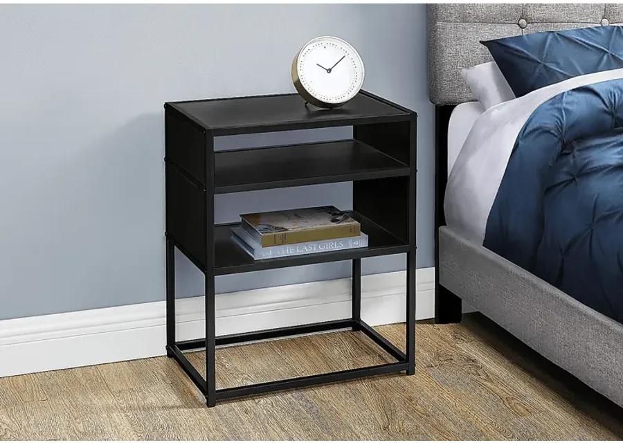 Carmon Circle Black Accent Table