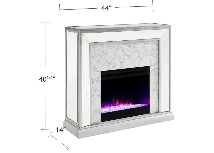 Tarryhollow I Gray 44 in. Console, With Color Changing Electric Fireplace