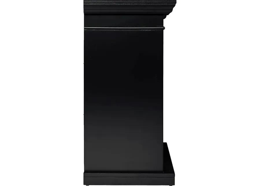 Tessman I Black 54 in. Console, With Color Changing Electric Fireplace