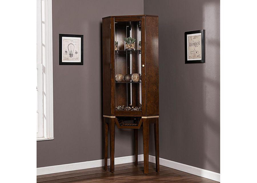 Hilwin Brown Bar Cabinet