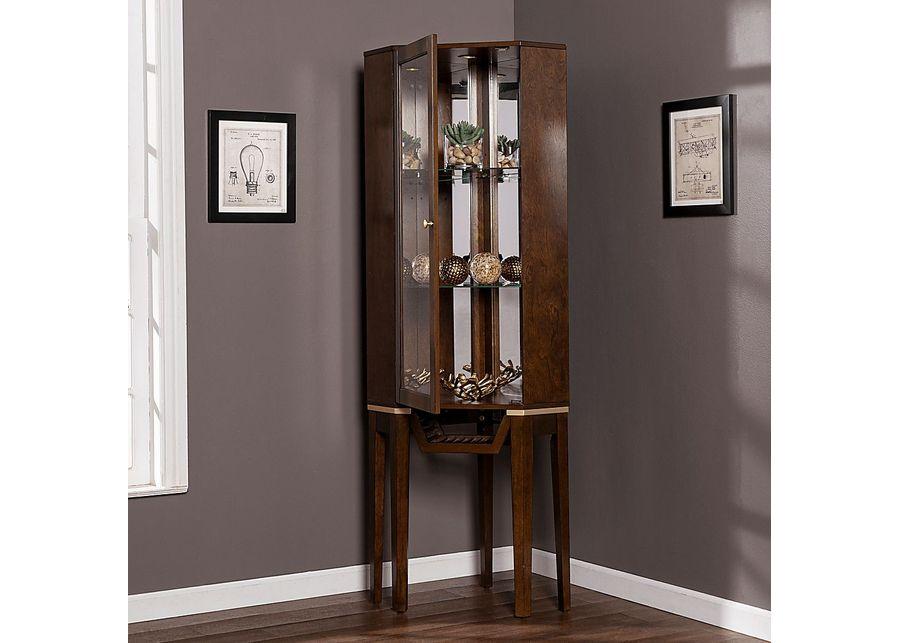 Hilwin Brown Bar Cabinet