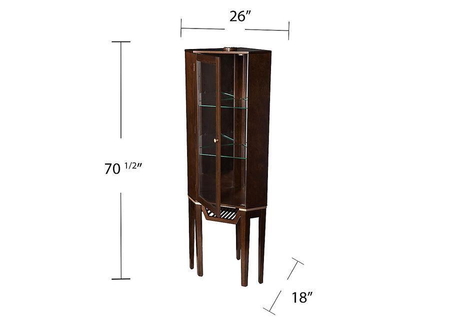 Hilwin Brown Bar Cabinet